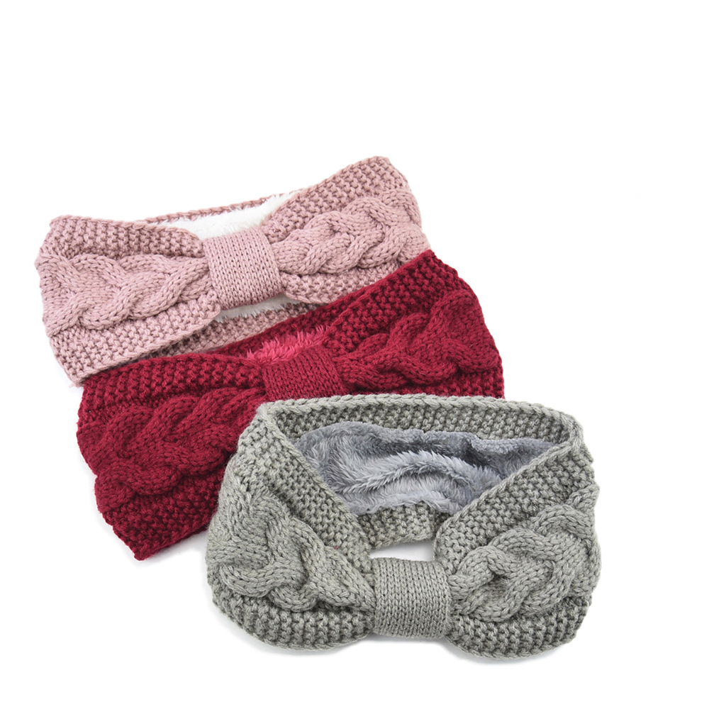 Winter Headband Fleece - ใหม่ Fuzzy ขนแกะเรียงราย Headbands สําหรับผู้หญิง Solid