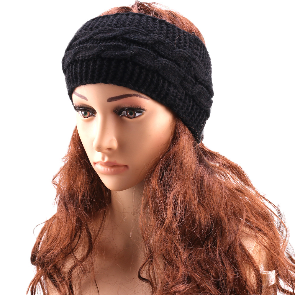 Fleece Ear Warmer Band - ที่คาดผมผ้าป่านสำหรับผู้หญิง ผ้าฟลีซขนปุย ที่ปิดหูถักไหมพรมกันหนาว อุปกรณ์ป้องกันหู ผ้าโพกศีรษะแบบยืดหยุ่น เครื่องประดับผมสำหรับฤดูใบไม้ร่วง