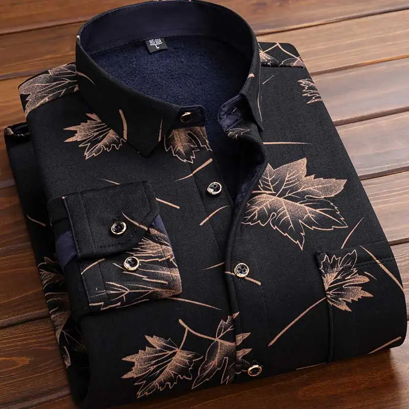 Flannel Shirt Lined - เสื้อเชิ้ตผ้าฟลีซผู้ชาย ฤดูใบไม้ร่วง-ฤดูหนาว 2026 เสื้อเชิ้ตแขนยาวลายสก๊อต บุผ้าฟลีซหนา นุ่มสบาย