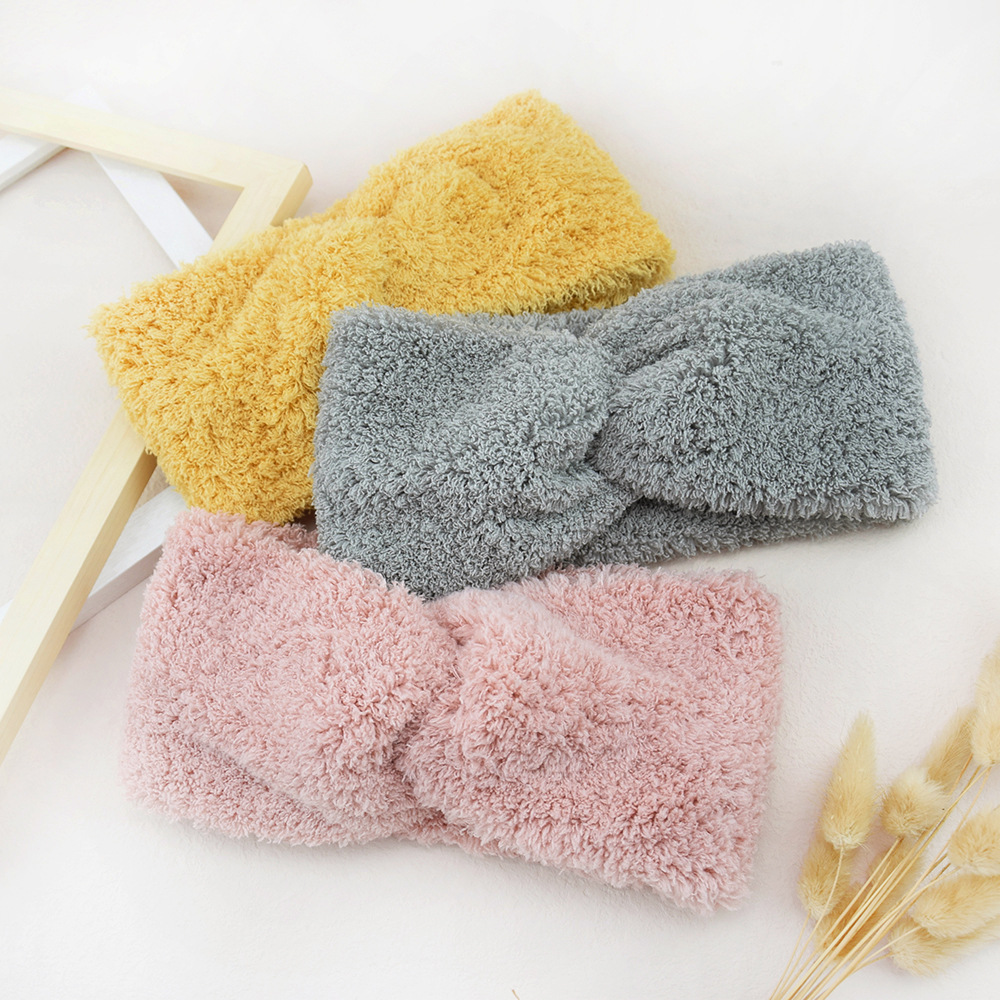 Winter Headband Fleece - ที่คาดผมผ้าฟลีซแบบใหม่สำหรับผู้หญิงและเด็กผู้หญิง ฤดูใบไม้ร่วง ฤดูหนาว ที่คาดผมนุ่ม ที่รัดผมแบบเรียบ อุปกรณ์เสริมผมที่ให้ความอบอุ่น