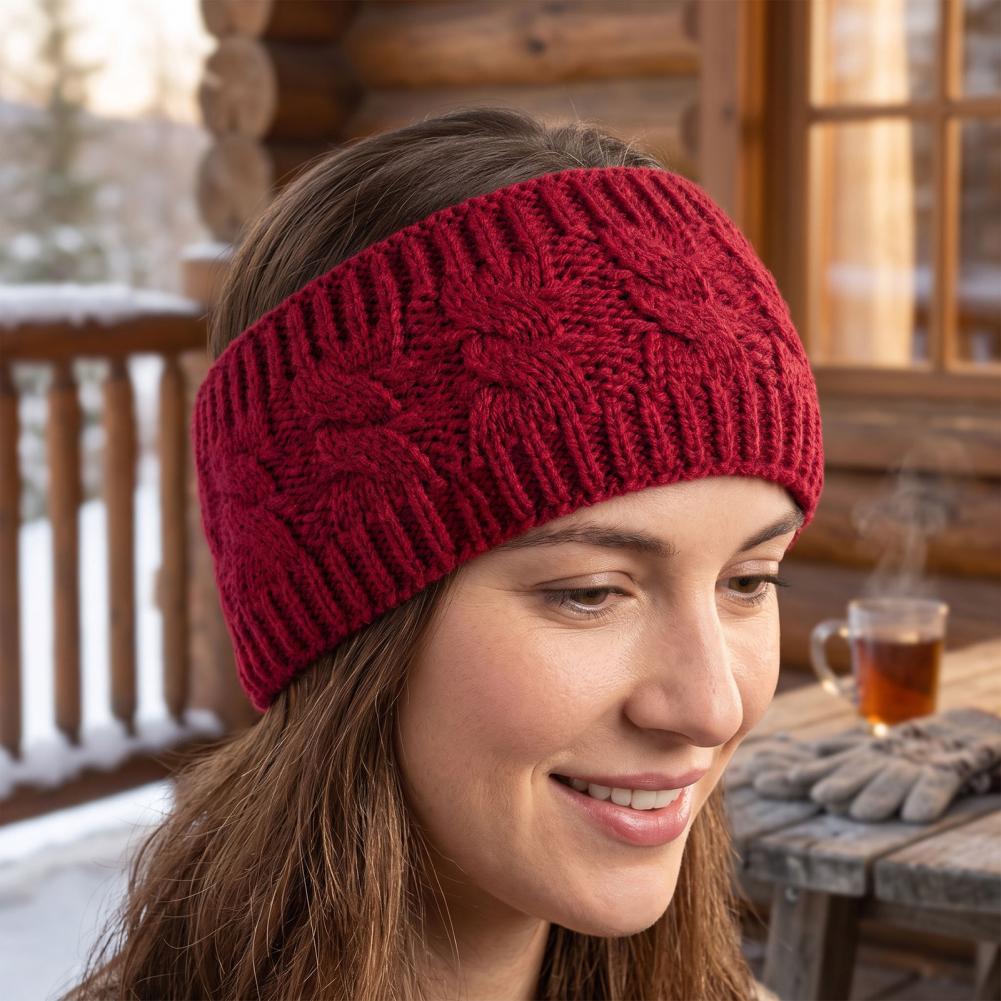 ที่คาดผมถักยืดหยุ่นสำหรับผู้หญ - Fleece Ear Warmer Band บทวิจารณ์และราคา