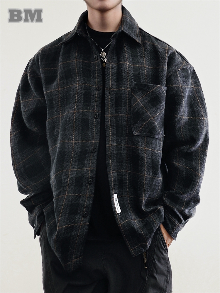 Mens Flannelเสื้ออเมริกันVINTA - Flannel Shirt Lined บทวิจารณ์และราคา