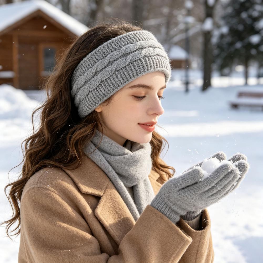 ที่คาดผมยืดหยุ่นสวมใส่สบายสำหร - Fleece Ear Warmer Band บทวิจารณ์และราคา