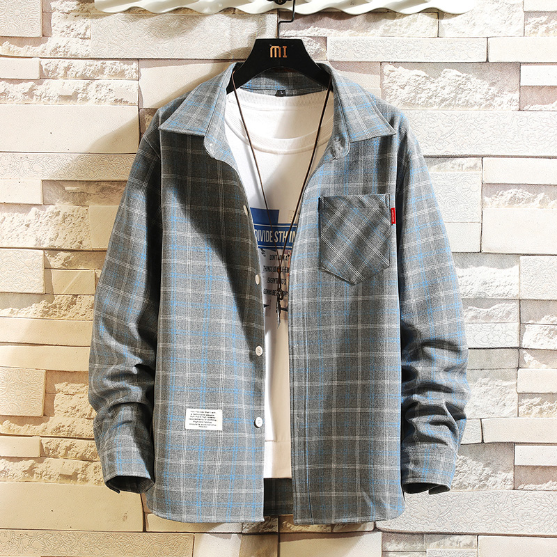 เสื้อเชิ้ตผู้ชายลายสก็อตสำหรับ - Flannel Shirt Lined บทวิจารณ์และราคา